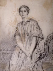 Portret van Alice Ozy (Julie, Justine Pilloy), actrice (1820-1893)