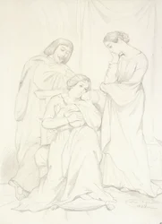 Vermoedelijk Portret van de Graaf Oscar de Ranchicourt en zijn Familie in Troubadour Kostuums