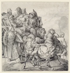 Een wagon vol gewonde soldaten (A Wagon Full of Wounded Soldiers)