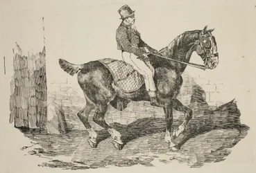 Géricault - Koetspaard bereden door een palfrenier, 1820
