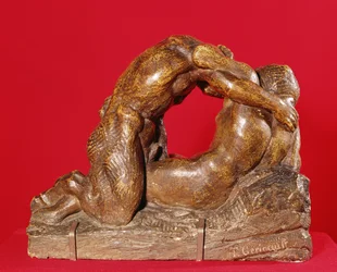 Jupiter en Antiope (eerste zijde), c.1818 (steen met bruine patina)