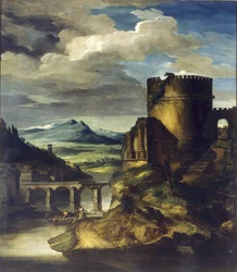 Landschap met een graf