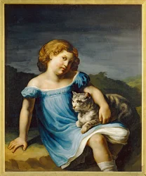 Louise Vernet als kind. Louise Vernet, dochter van Horace Vernet en toekomstige vrouw van de Franse schilder Paul Delaroche ...