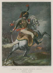 Officier van de Bereden Jagers die aanvalt