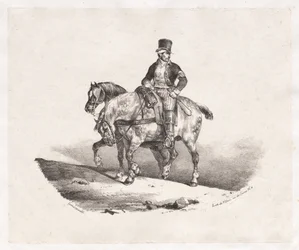Postbode of twee aangespannen paarden