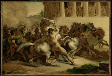 De race van de paarden zonder ruiter