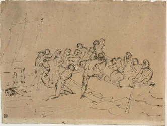 De redding van de overlevenden van het vlot van de Medusa