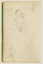 Drie compositorische studies van een figurengroep