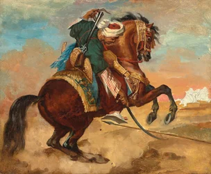 Turk op Kastanjekleurig Paard