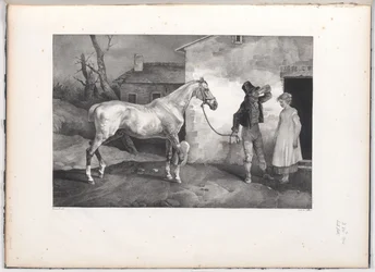 Een oud paard voor de deur van een herberg (An Old Horse at the Door of an Inn)