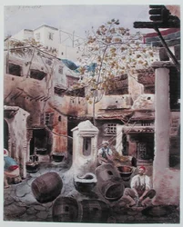 Een ververij, Rue du Divan, Algiers, ca. 1835