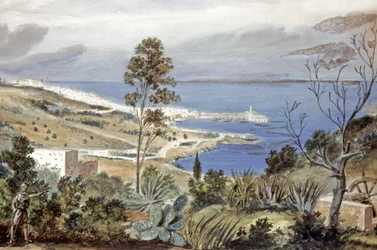 Uitzicht op Algiers, ca. 1835 (aquarel)