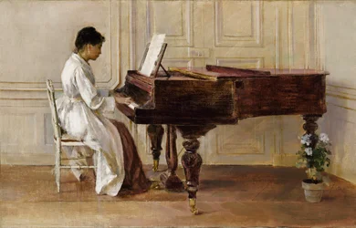 Aan de piano