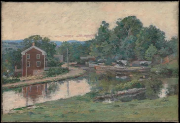 Avond bij de sluis, Napanoch, New York