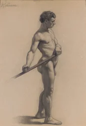 Studie van het mannelijk figuur, 1875