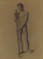 Studie van het mannelijk figuur, 1875