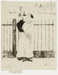 Emma en haar baby, Chelsea Embankment