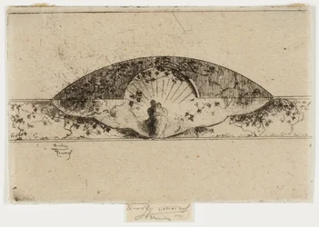 Jupiter en Alcmene medaillon, schets voor decoratie van een lijst