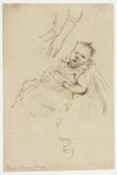Portret van Margery Chambers, tien weken oud