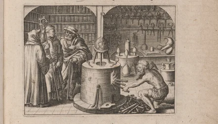 Illustratie voor Tripvs avrevs, hoc est, Tres tractatvs chymici selectissimi.., 1618