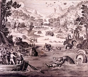 Sir Walter Raleigh: De Ontdekking van het Grote, Rijke en Mooie Rijk van Guiana, uit 