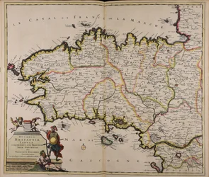 Ducatus Britanniae tabula cum omnibus suis provinciis nova descriptio