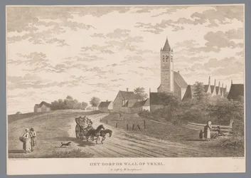 Gezicht op het dorp De Waal te Texel