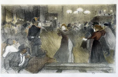 Bal - tekening door Steinlen