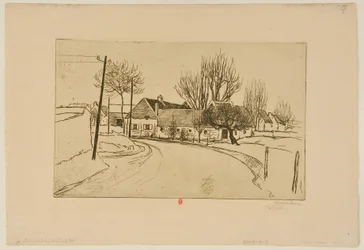 Het huis bij de ingang van het dorp