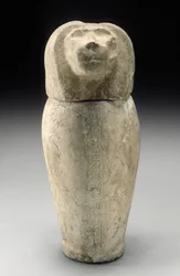 Canopische kruik met cynocefale kop (kalksteen)