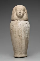 Canopische kruik met mannenhoofd (kalksteen)