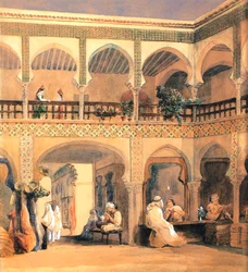 Bazaar in Orléans, 1840s