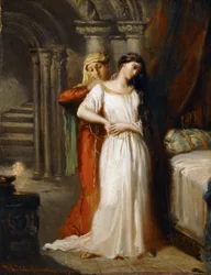 Desdemona trekt zich terug naar haar bed, 1849