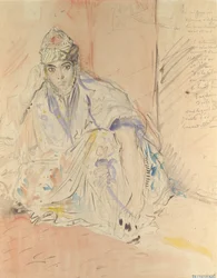 Joodse vrouw van Algiers zittend op de grond, ca. 1846