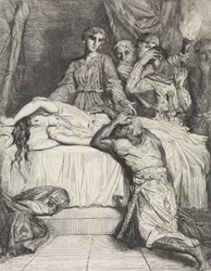 Oh! Oh! Oh!: plaat 14 uit Othello Act 5, Scene 2, geëtst 1844, herdrukt 1900