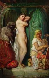 Het bad in de harem, 1849