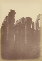 Dichtbijzicht van de Zuilen van de Hypostyle Kamer, Karnak