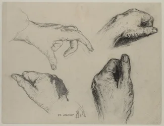 Studie van Handen recto, 1800s