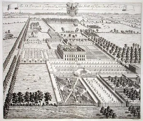 Het Zuidoostelijke Uitzicht van Frogpool, het Huis van Rowland Fdyon, uit 