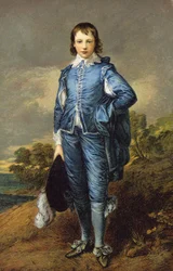 De blauwe jongen van Gainsborough (kleurenlitho)