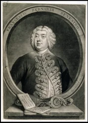 Francesco Bernardi Senesino, gegraveerd door Alexander van Haecken (1701-58)