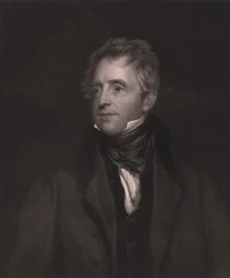Portret van Engelse acteur John Fawcett (1768-1837), gravure door W J Edwards naar schilderij van Thomas Lawrence, 23x32 cm, Virtue and Co Uitgever, Londen