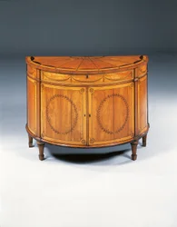 George III marqueterie demi-lune commode, c.1760-79