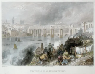 Newcastle-upon-Tyne vanuit het zuidwesten