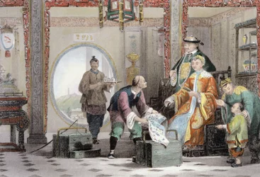 Appartement in het huis van een Mandarijn, nabij Nanking, uit 