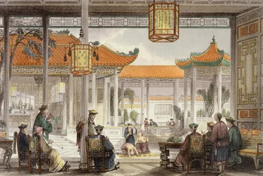 Goochelaars Optreden in de Hof van een Mandarijnenpaleis, uit 