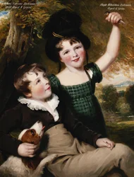 Portret van Thomas Osborne Bateman, 8 jaar oud, met zijn broer, Hugh Athelstan, 6 jaar oud, 1818