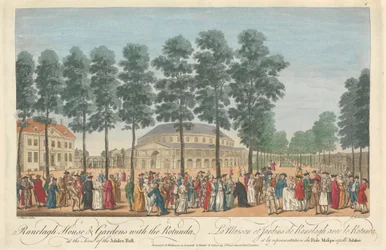 Ranelagh House & Gardens met de Rotunda ten tijde van het Jubileumbal