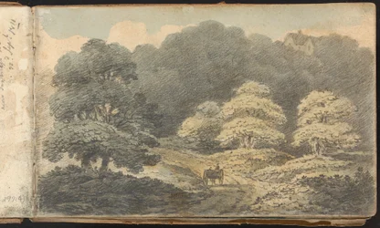 Album van Landschap- en Figurenstudies: Landschap met Paard en Kar bij Tunbridge Wells