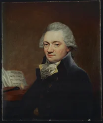 Johann Peter Salomon Joseph Haydns uitgever in Londen ... (olieverf op doek)